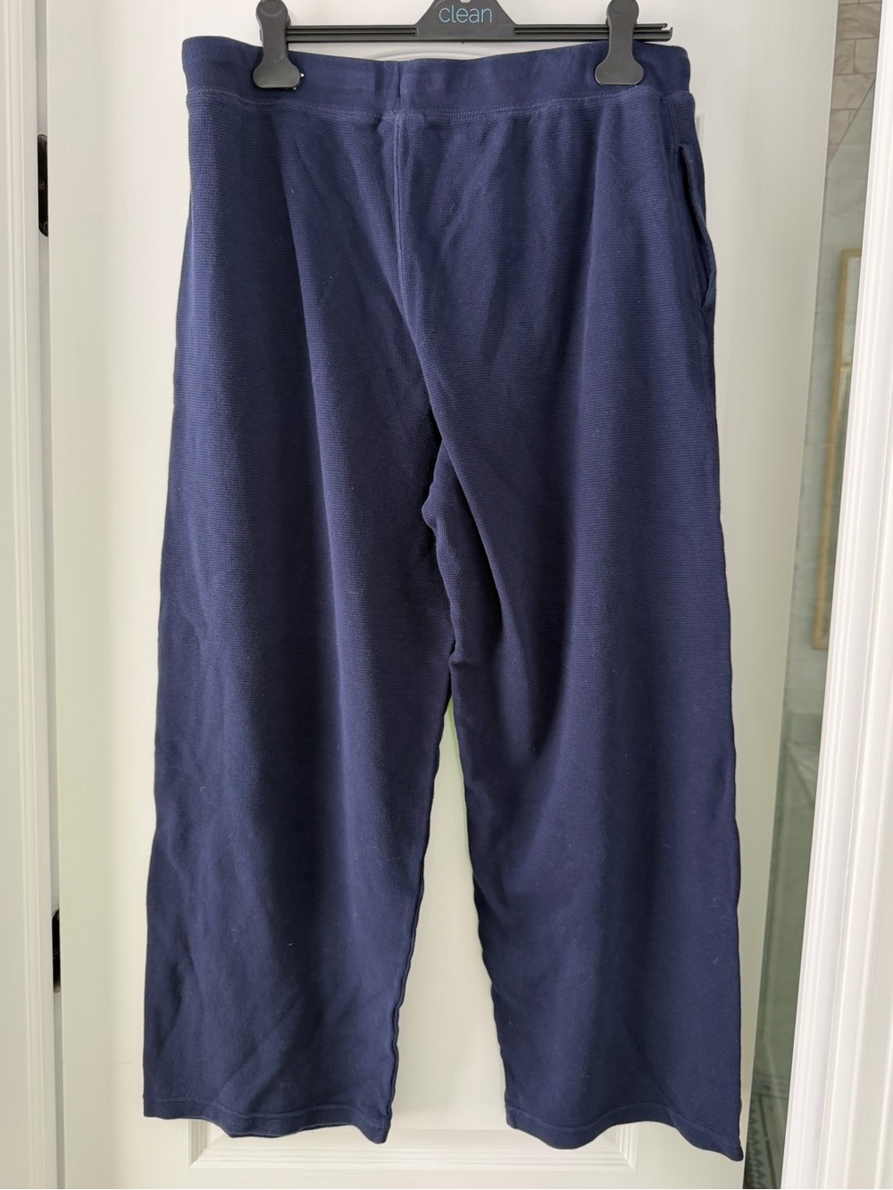 Polo Ralph Lauren Men’s XL Navy Cotton Waffle Knit Pajama Lounge Pants - Picture 3 of 6